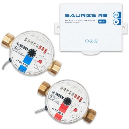 Комплект Saures - Водосчетчики NB-IoT МТС 1/2" 110 мм
